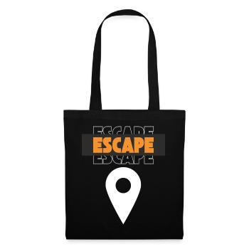 Escape Map-Pin-Design - Stoffbeutel - Schwarz - Vorne