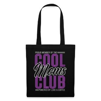 Cool Moms Club - Mama Geschenk Muttertag  - Stoffbeutel - Schwarz - Vorne