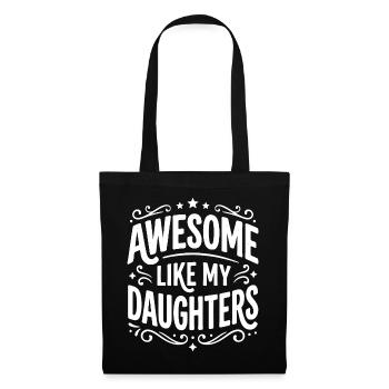 Géniale comme mes filles - Sac en tissu - noir - Devant