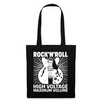 Rock'N'Roll High Voltage Guitar - Tote Bag - black - Front