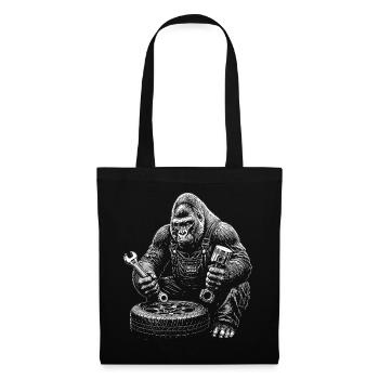 Gorille - Sac en tissu - noir - Devant