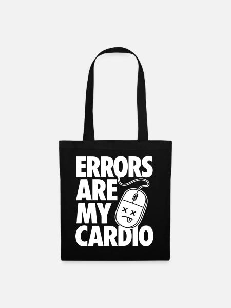 Errors Are My Cardio Programmierer - Stoffbeutel - Schwarz
