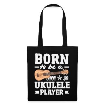 Lustiges Ukulele Designs Und Sprüche - Stoffbeutel - Schwarz - Vorne