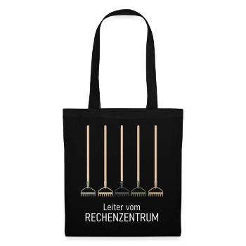 Leiter vom Rechenzentrum Gartenoutfit Gartenarbeit - Stoffbeutel - Schwarz - Vorne