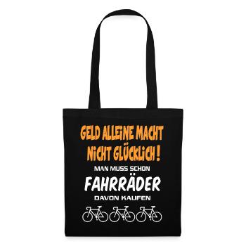 Fahrrad kaufen Fahrradfahrer Fahrradfahrerin - Stoffbeutel - Schwarz - Vorne