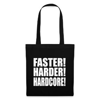 Faster Harder Hardcore FR - Sac en tissu - noir - Devant
