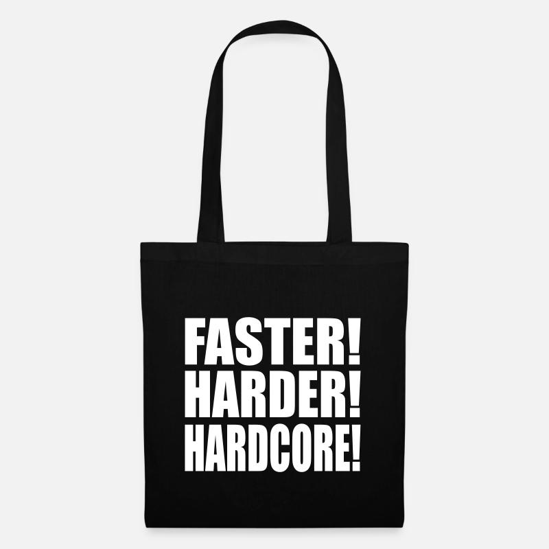 Faster Harder Hardcore DE - Stoffbeutel - Schwarz