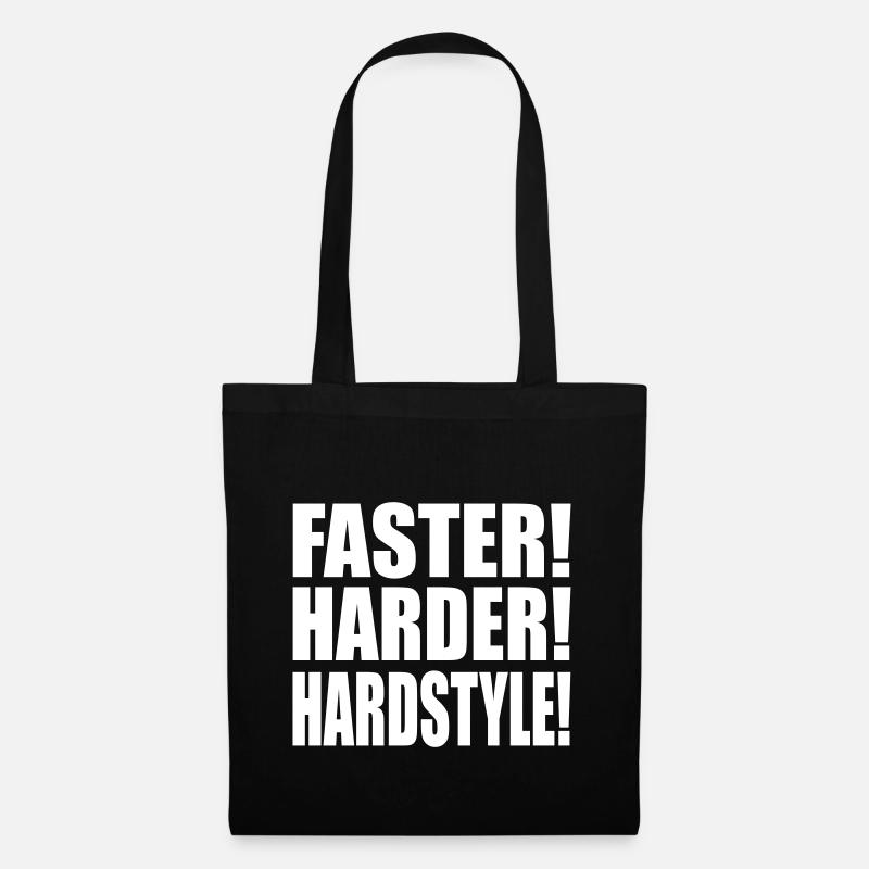 Faster Harder Hardstyle DE - Stoffbeutel - Schwarz