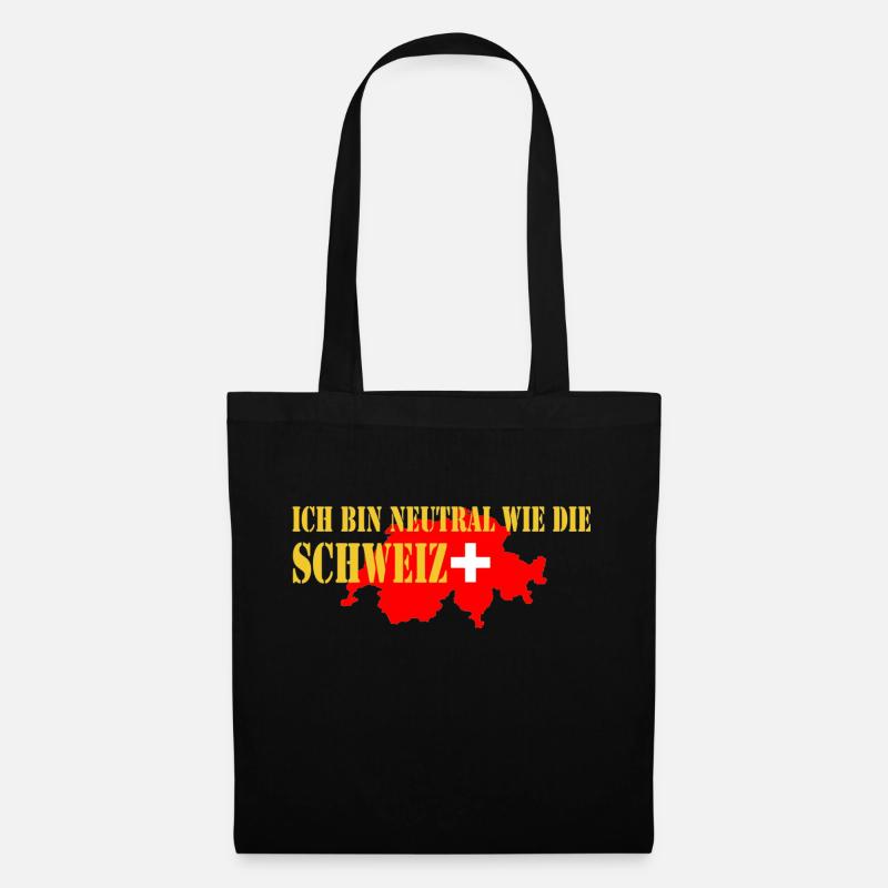 schweiz - Stoffbeutel - Schwarz