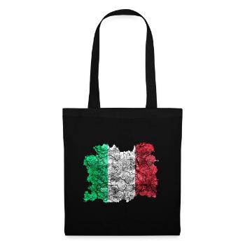 Italien Vintage Flagge - Stoffbeutel - Schwarz - Vorne