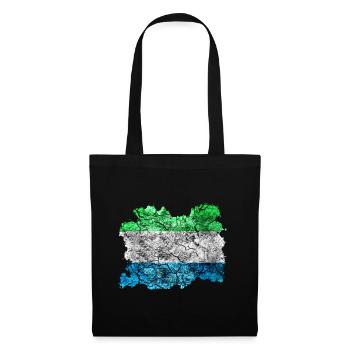 Sierra Leone Drapeau Vintage - Sac en tissu - noir - Devant
