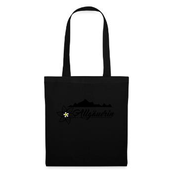 Allgäuerin Design - Stoffbeutel - Schwarz - Vorne