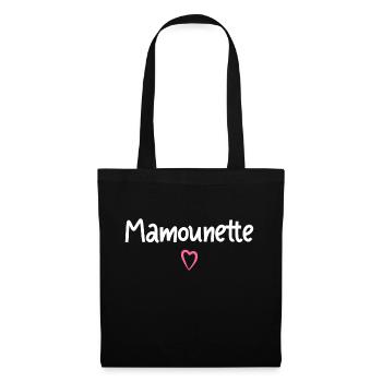 Mamounette cadeau - Sac en tissu - noir - Devant