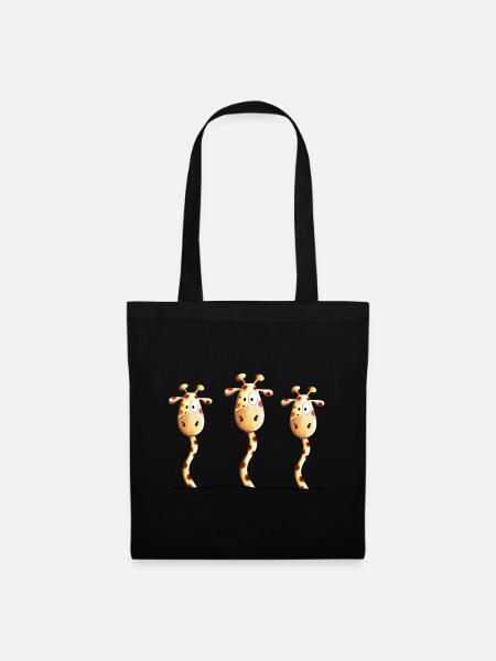 Giraffen sind Beste Freunde - Giraffe - Serengeti - Stoffbeutel - Schwarz