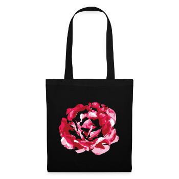 Rose Roses Fleur Blossom Garden Nature cadeau - Sac en tissu - noir - Devant