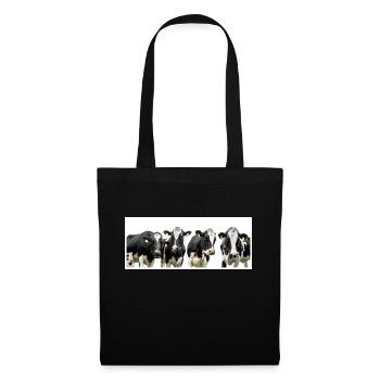 Les vaches! - Sac en tissu - noir - Devant