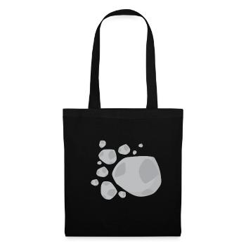 Pierres de pierres - Sac en tissu - noir - Devant