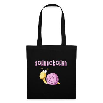 Funny piebald escargot je bande dessinée - Sac en tissu - noir - Devant