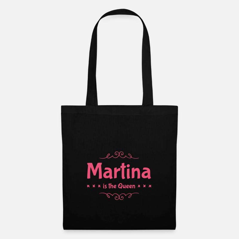 Martina is the Queen - Stoffbeutel - Schwarz