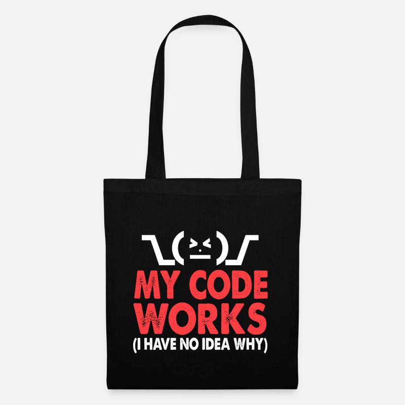 code - Tote Bag - black