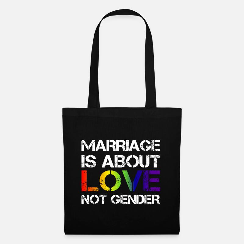 LGBT Marriage is about love Gay Pride CSD Ehe - Stoffbeutel - Schwarz