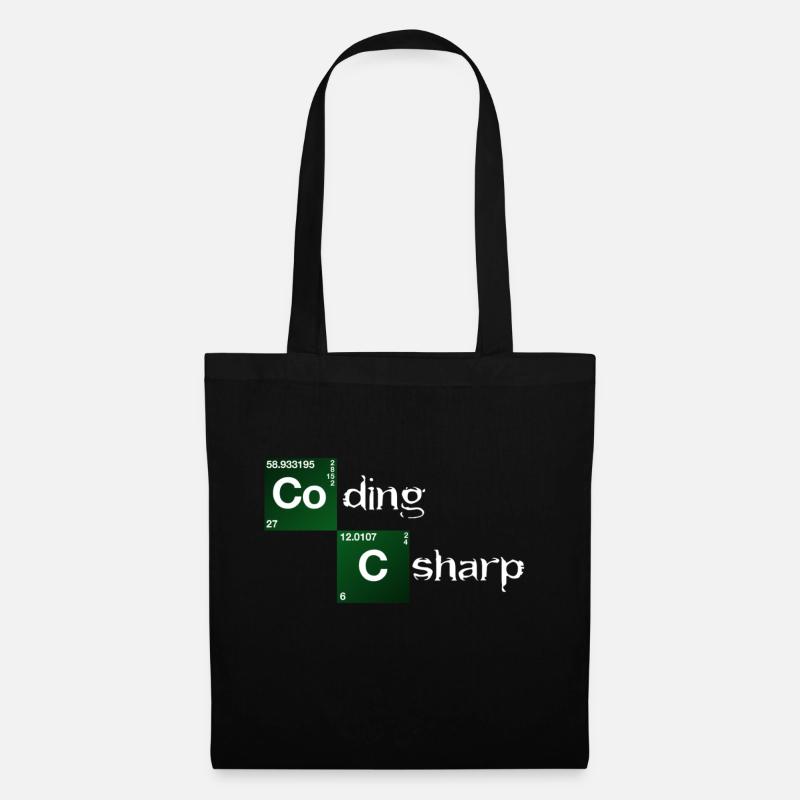 Coding Csharp - Stoffbeutel - Schwarz