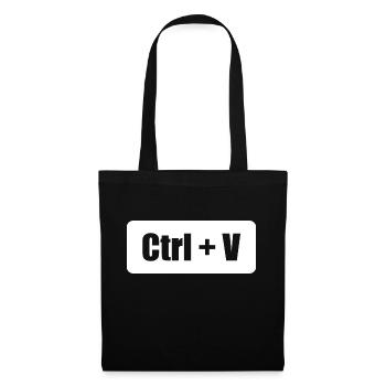 Ctrl C Ctrl V père fils parent enfant partenaire look - Sac en tissu - noir - Devant