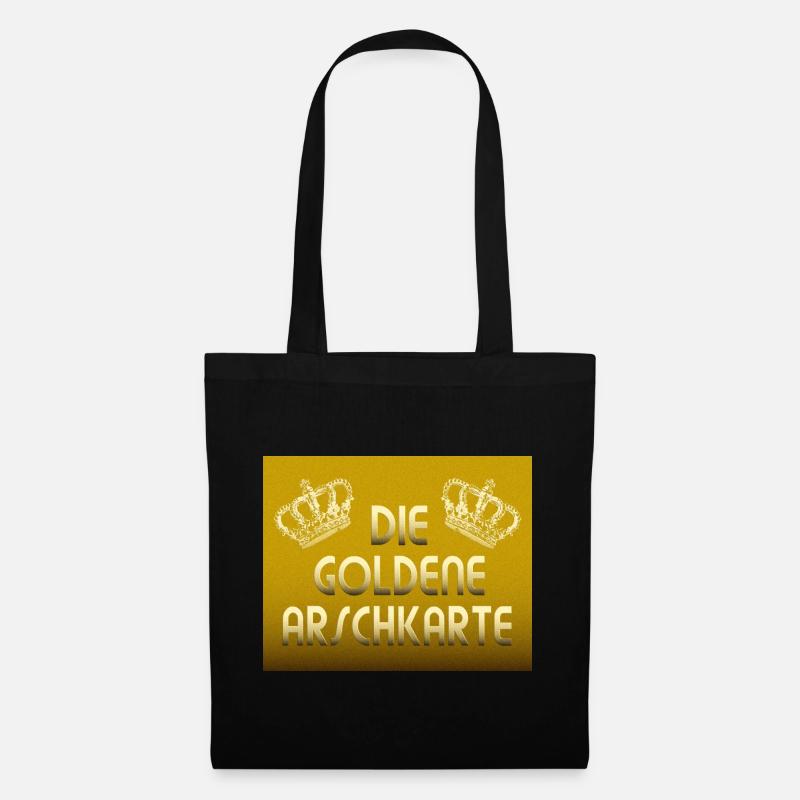Die Goldene Arschkarte - Stoffbeutel - Schwarz
