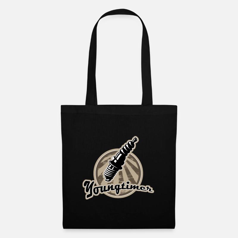 Bougie d'allumage Youngtimer rétro - Sac en tissu - noir