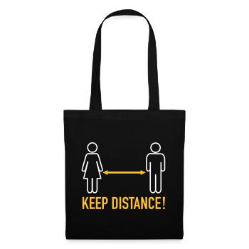 Garde tes distances - Sac en tissu - noir - Devant