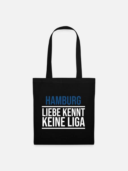 Hamburg Fußball Liebe kennt keine Liga - Stoffbeutel - Schwarz