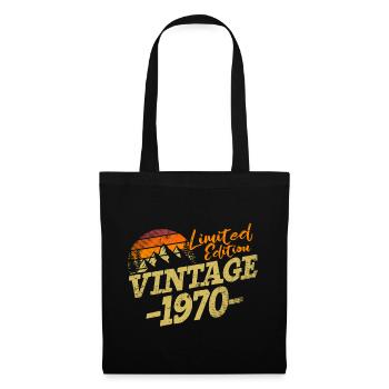 50. Geburtstag Vintage 1970 50 Jahre Geschenk - Stoffbeutel - Schwarz - Vorne