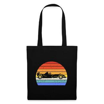 Vintage Retro Formula Car Racing Car V - Sac en tissu - noir - Devant