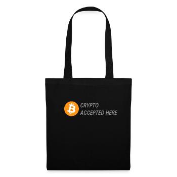 Bitcoin Crypto - Stoffbeutel - Schwarz - Vorne