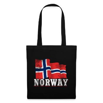 Norvège Drapeau - Sac en tissu - noir - Devant