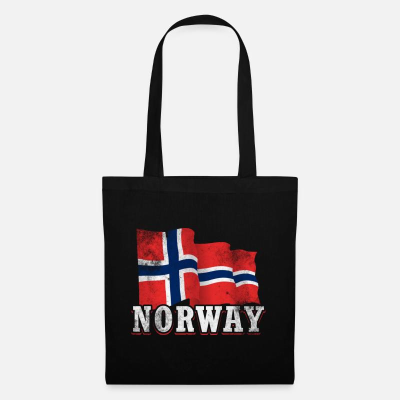Norvège Drapeau - Sac en tissu - noir