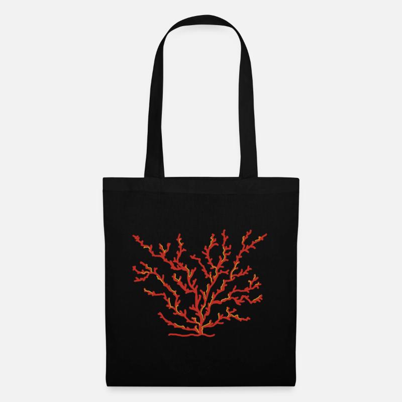 corail - Sac en tissu - noir