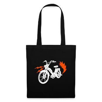 Moped moped moped rider moped rider two-wheeler - Tote Bag - black - Front