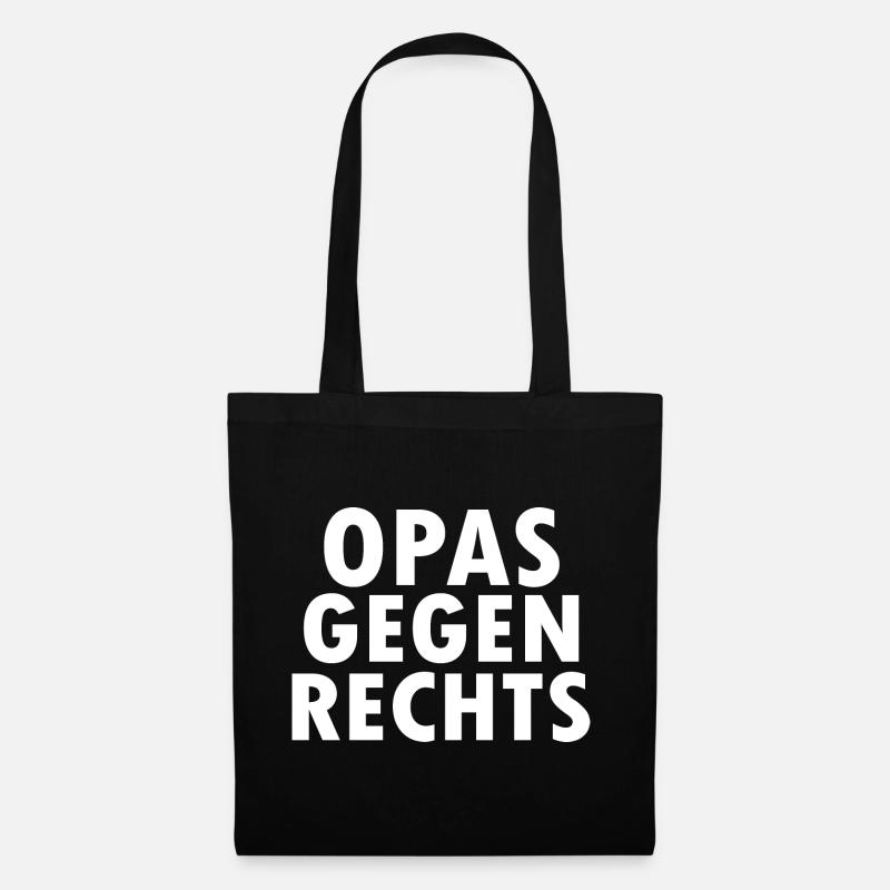 Opas gegen rechts - Stoffbeutel - Schwarz