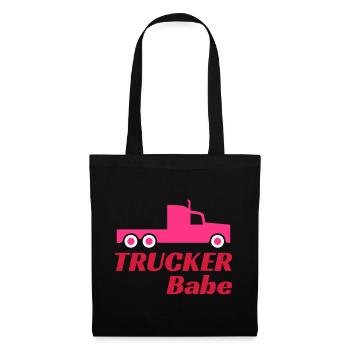 Trucker babe (tractor) - Tote Bag - black - Front