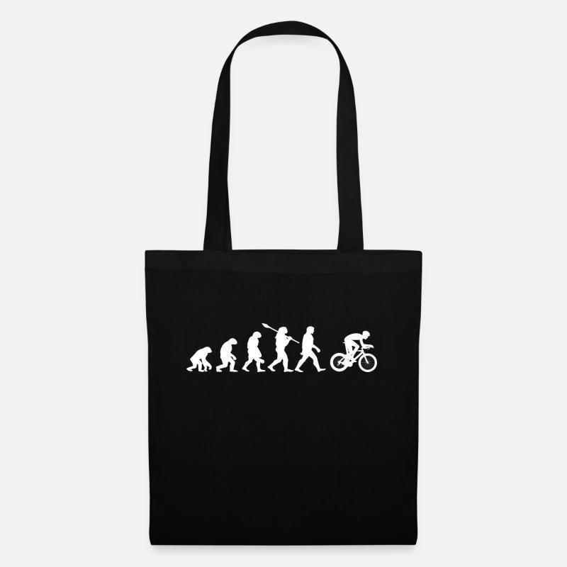 Evolution Cycliste Geschenkidee - Stoffbeutel - Schwarz