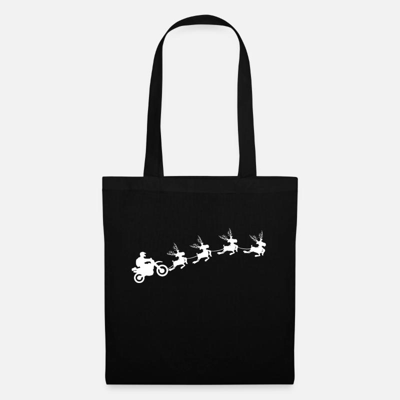 Weihnachts-Biker - Stoffbeutel - Schwarz