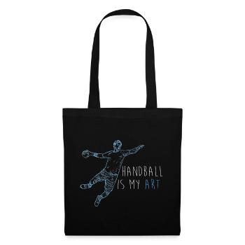 handball handballer handballteam sprungwurf sport - Stoffbeutel - Schwarz - Vorne