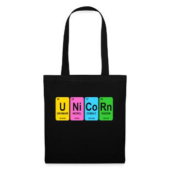 Einhorn - Stoffbeutel - Schwarz - Vorne