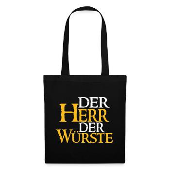 Der Herr Der Würste - Stoffbeutel - Schwarz - Vorne