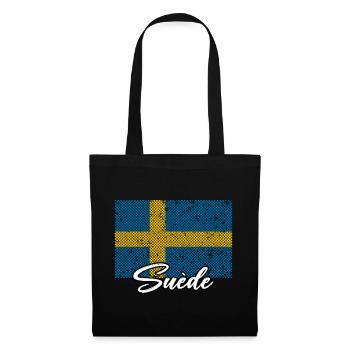 Schweden - Stoffbeutel - Schwarz - Vorne