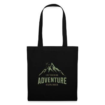 Outdoor Adventure Explorer Berge Naturliebhaber - Stoffbeutel - Schwarz - Vorne