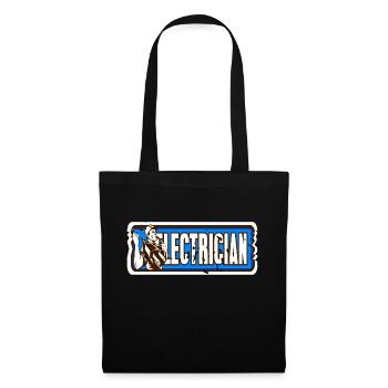 Cool Retro Electrician Designs T-Shirt - Tote Bag - black - Front