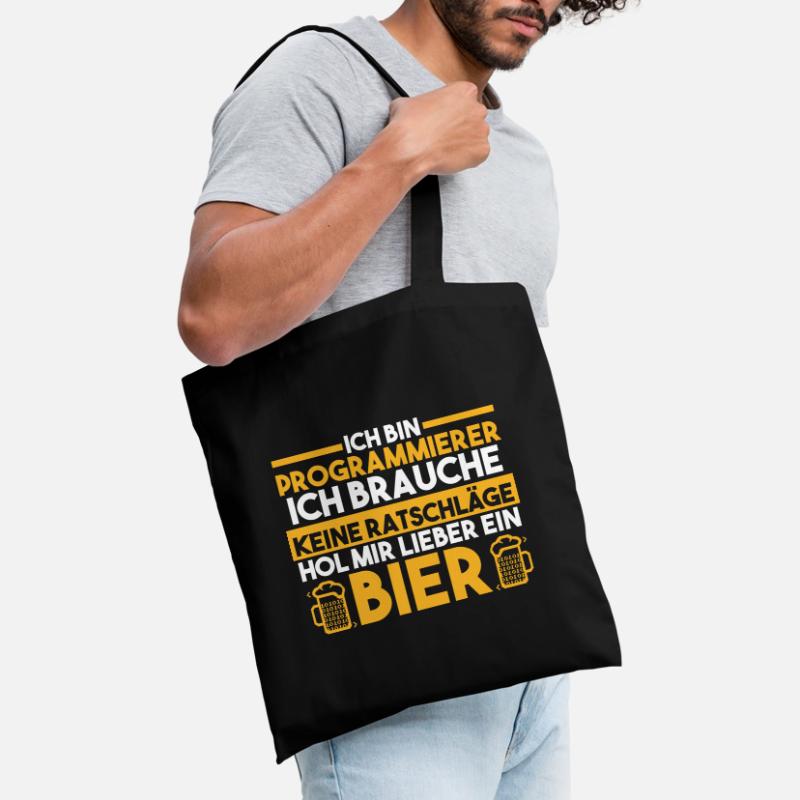Programmieren Entwickler Coder Bier Programmierer Stoffbeutel