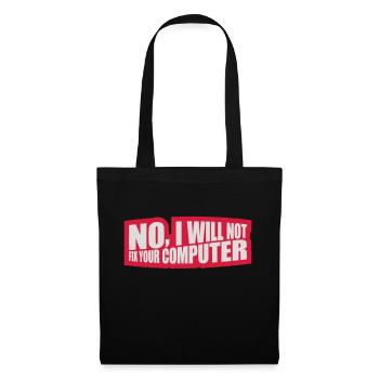 Ne pas réparer votre ordinateur - Sac en tissu - noir - Devant